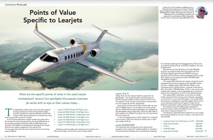Learjet Article March 2018